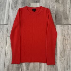 J Crew Collection Sweater Womens Sz XS Italian Cashmere Crew Luxury Soft Red